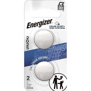 Energizer 2025 Batteries (2 Pack), 3V Lithium Coin Batteries