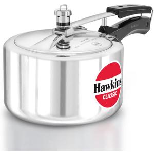 Hawkins Classic 3Liters(Wide) Aluminium Inner Lid Pressure Cooker(Silver)