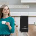 Black Coffee Decor Kitchen Towels - Gifts for Coffee Lovers, 1624 Inches