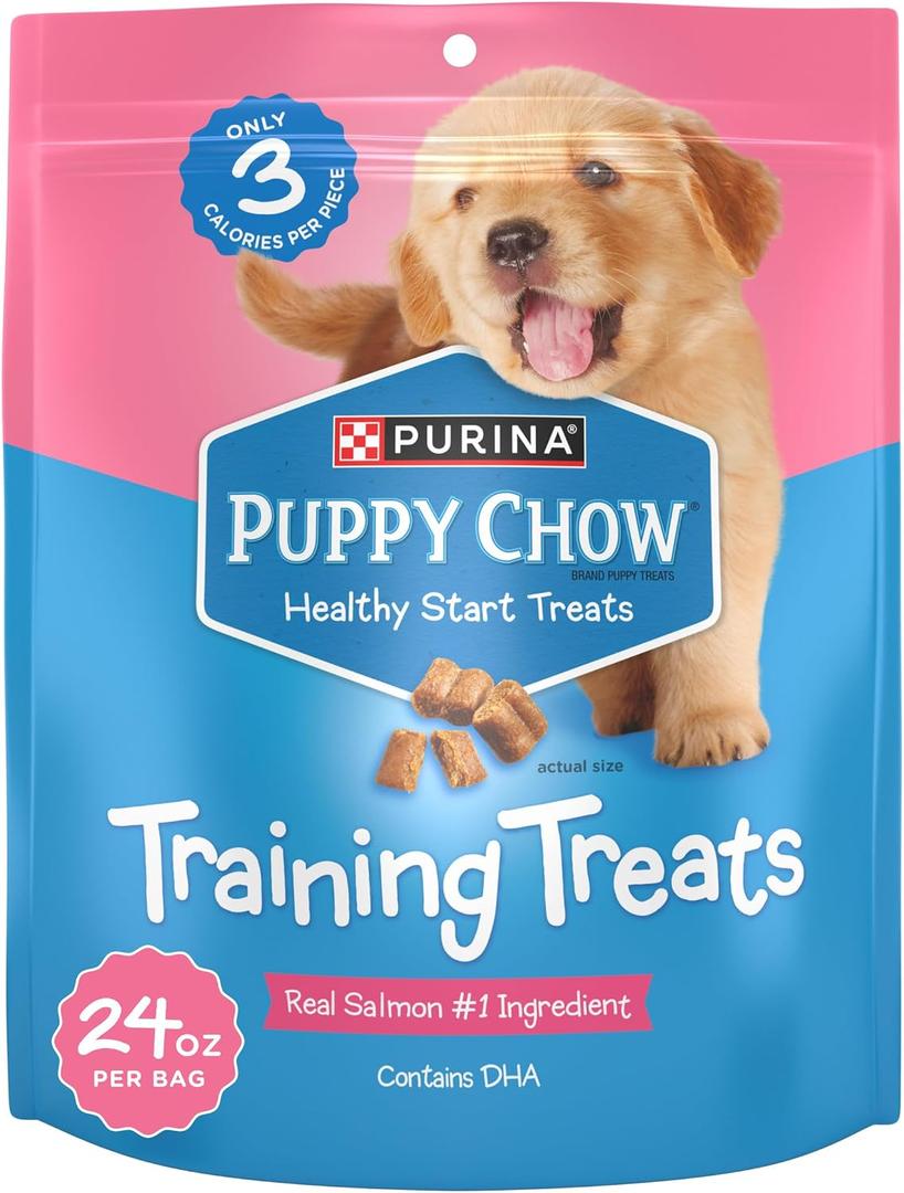 Purina Puppy Chow Training Treats, Healthy Start Salmon Treats - 24 oz. Pouch (EXP 10/22/26)