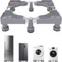 EclatBain Mini Fridge Stand With 6 Strong Feet Universal Washer and Dryer Pedestals 16.5"-26.7" Adjustable Appliance for Fridge Stand, Washing Machine Stand, Dryer Stand, Laundry Pedestal (GRAY) (grey)