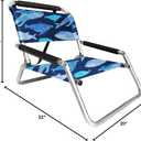 Neso Beach Chairs - Lightweight, Portable and Foldable Recliner Beach Chairs for Park, Camping and Outdoor Adventures - with Slip Pockets and Shoulder Strap - 2 Pack - Save the Whales - Regular