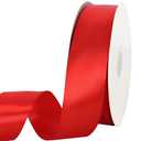 TONIFUL 100 Yards Red Ribbon 1-1/2 Inch Satin Ribbon for Gift Wrapping Bouquet Wrapping Eternal Flower Making and Wedding Chair Sash Valentine's Day Christmas Decorations Hair Bows Crafts & Sewing