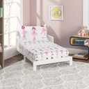 Everyday Kids 3-Piece Toddler Fitted Sheet, Flat Sheet and Pillowcase Set - Born to Dance Ballerina - Soft Breathable Microfiber Girls Toddler Sheets Set (3 Count (Pack of 1))