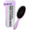 SimplyHair Ultimate Hair Extension Brush & Detangler Anti-Static, Dual Bristle Design, Soft Boar Bristle, Great for All Hair Types & Extensions - Pink & Purple Ombre Brush Ideal for Adults & Kids