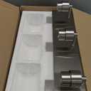 3-Light Bathroom Vanity Light Fixtures, Modern Wall Sconces, Bathroom Lights Over Mirror,Wall Mounted Lamp for Kitchen Living Room Bedroom Hallway, Brushed Nickel Finish with Clear Glass Shade