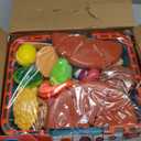 Play Food Sets for Kids Kitchen-80PC Pretend Food with 2 Kids Picnic Basket, Toy Food with Pizza Toy, Plastic Food Cutting Toys, Play Kitchen Accessories - Fake Food, Boys Girls Toddlers Gifts