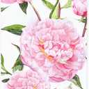 AnyDesign 100Pcs Peony Guest Napkins Pink Flower Paper Dinner Napkins Watercolor Decorative Disposable Hand Napkins for Party Tableware Supplies, 13 x 15.7 Inch