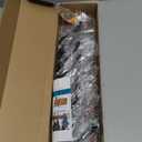 Kuhome 32.2'' Large Coat Rack Wall Mount Coat Hooks Coat Hanger with 8 Metal Black Triple- Hooks Brown Pine Real Wood Plank Hat Rack for Wall Hooks for Hanging Coat Hat Jacket