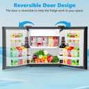 Antarctic Star Mini Fridge with Freezer, Rated 1.6 cu.ft, Small Upright Refrigerator with Removable Shelves, 7 Adjustable Thermostat, Low Noise for Bedroom/Apartment/Office,Purple