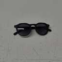 ZENOTTIC Vintage Round Polarized Sunglasses for Men Women UV400 Protection (C01 Black Frame Gradient Grey Lens)
