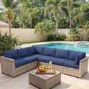 14 Pcs Outdoor Cushion Slipcovers Patio Cushion Covers Replacement Waterproof with Zipper for Outdoor Furniture, Patio Sofa Couch 3 Sizes, Covers Only