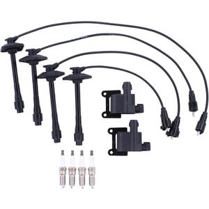 MOTOKU Ignition Coil and Spark Plug Wire Set for Toyota Solara Camry 2.2 1997-2001 RAV4 1997-2000