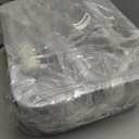 Litter Box with Lid, Stainless Steel Litter Box, 10" Metal Litter Tray High Sides, Small Litter Pan for Kittens, Enclosed Cat Litter Pan, Non-Sticky Covered Grey, Easy Clean