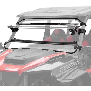 Flip Up Windshield for Polaris General 1000/XP 1000 2016-2026 Accessories, Clear 1/5'' Hard Coated Scratch Resistant Poly Split Adjustable Windshield, Can be Full Open/Closed/Vented Window
