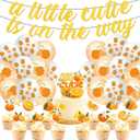 Little Cutie Baby Shower Decorations Include A Little Cutie Is On The Way Banners Cake Cupcake Toppers Balloons Orange Tangerine Theme Party Supplies