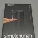 simplehuman 9 oz. Touch-Free Automatic Rechargeable Sensor Pump, Matte Black Stainless Steel, New
