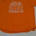 DANVOUY Womens If My Mouth Doesn't Say It My Face Definitely Will T Shirt (XX-Large, Orange)