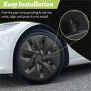 4PCS Gemini Wheel Cover Design for Tesla Model Y Vehicle Cap Full Coverage Hubcaps 19 Inch Decorative Automobile Accessories