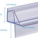 Shower Door Bottom Seal 2-Pack 1/4" x 36" Frameless Glass Shower Door Seal Strip Stop Leaks and Create a Water Barrier Replacement Shower Cubicle Screen Seal Strip