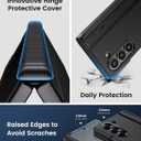BXYJY for Samsung Galaxy Z Fold 6 Case with Kickstand & Front Screen Protector & Hinge Protection, Slim Fit Rugged Hard 360 Full Body Cover Protective Phone Case for Samsung Z Fold 6 5g 2024, Black