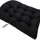 ZTGL U-Shaped Cushions for Hanging Egg Chair, Egg Chair Cushion Replacement, Swing Chair Cushion Waterproof, for Indoor Outdoor Egg Basket Cradle Chair,Black