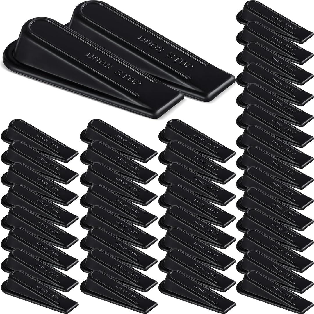 Frienda 36 Pcs Door Stoppers Heavy Duty Door Stop Wedge Rubber Door Stoppers for Door Bottom Carpet Tile Concrete Wooden Floor