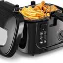 KEINVE 2.5L Electric Deep Fryer with Basket for Home Use, Black
