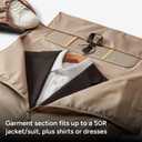 Halfday Convertible 2-in-1 Premium Garment Duffel Weekender Bag 45L: Wrinkle-Free Travel (Hanging Suit Compartment, Shoe Pockets, Trolley Sleeve), Balistic Nylon Carry-on, Pacific
