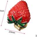 Qinwuwu Knobs Handles Pulls Iron Carving Strawberry Decorative Art Jewelry Boxes Pulls Knobs Creative Handles Kitchen Hardware Cupboard Drawer Dresser Zinc Alloy Pack of 8 pcs, Red