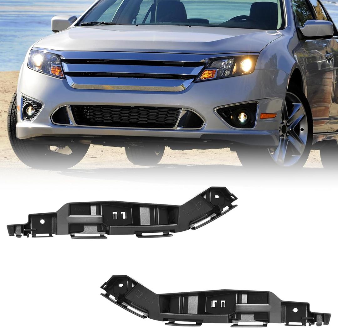 BXZ Front Bumper Cover Support Bracket Retainer Reinforcement Pair For Ford Fusion 2010 2011 2012