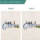 Aloha Summer Garden Flag Vertical Double Sided, Hawaii Beach Flag Yard Outdoor Decoration Small Garden Flag 12.5 x 18 Inch