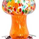 Muse Garden Gifts for Women Hummingbird Feeders for Outdoors Hanging Ant and Bee Proof, Blown Glass Hummingbird Feeder with Ant Moat, Christmas Gardening Gifts for Women Mom, 28OZ, Fairy Garden