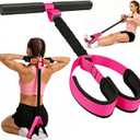 Pedal Resistance Band with Handle, 50 LBS Thickened Latex Tube Pedal Resistance Band with Soft Non-Slip Foam Foot Pedals for Women, Tension Rope Trainer for Abs, Legs,Home Gym Workout Equipment