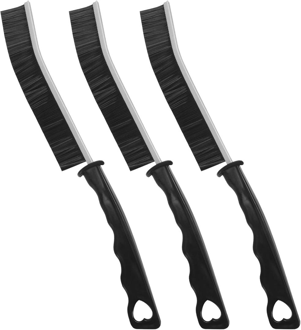 3 PCS Hard Bristle Crevice Cleaning Brush Set - Ultra-Durable Kit for Kitchen, Bathroom, and More - Ergonomic Handle, Hard Bristles