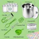 Canning Pot Water Bath Canner with Rack and Mason Jars, 20 Quart Stainless Steel Stock Pots, Canning Supplies Starter Kit Beginners Tools Set, Jar Lifter Tongs and Pickling Kit Accessories
