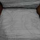 CHIXIN Oversized Bedspread Coverlet Set King Size - Lightweight Bedding Cover - Beautiful Stitching - 5 Piece Reversible Bedspread - Gorgeous Damask Paisley Pattern (King, Light Grey) (King/Cal King(120"x118"))