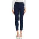 SANDY & SID Cropped Pants for Women Petite Small Size Mid Waist Slim Fit Work Pants Stretch Trousers Slack Casual Office Wear Peacoat, Size 2