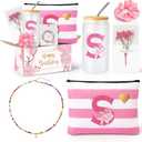 Birthday Gifts for Teen Girls, Monogrammed Initial Gifts for Teen Girls Birthday Christmas, Gift Basket for Women Teenager Girl Friend Bestie Sister, Teenager Girl Gift Personalized Glass Cup S