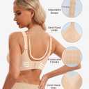 Women's Wireless Bras Full Coverage V Mesh Padded Bralette No Underwire Seamless Comfortable Everyday Bra (Black, M)