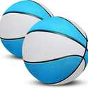 TNELTUEB Mini Basketball Replacement 8.5 Inch Pool Basketballs Ball Hoop Indoor Outdoor Toy, Fits All Standard Swimming Pool Basketball Hoop Pool Game Toy Water Games (2 Pack(8.5 Inch) Blue&White)