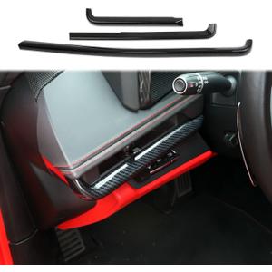 Carbon Fiber Interior Control Dashboard Cover Trims for Chevrolet Corvette C8 2020-2025 Decoration Accessories
