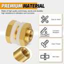KOOTNAS 2-Pack Solid Brass Bulkhead Fittings, 1/8 NPT Taper Female 5/8" Straight Male Thread Brass Water Tank Connector with 4 Rubber Rings and Silicone Rings, for Water Towers, Faucets, Hoses