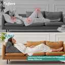 Bedluxe 3Pcs Orthopedic Bed Wedge Pillow Set, Foam Wedge Pillow Post Surgery for Back, Leg and Knee Support, Adjustable 9&12 Inch Folding Triangle Pillow for Sleeping, Acid Reflux, Snoring, Dark Grey, Adjustable 9&12 Inch + 1 Head Pillow