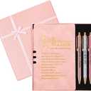 Thenshop 5 Pcs Employee Appreciation Gift Journal with Pen Difference Maker Inspirational Leather Notebook 3 Ballpoint Pens Box Thank You Gift for Coworker Teacher Volunteer Social Worker(Pink)