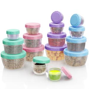 Enstphjoy 16-Pack Food Storage Containers with Lids - BPA-Free Salad Dressing Container to Go, Reusable Small Leakproof Plastic Containers for Meal Prep, Freezer, Microwave & Dishwasher Safe