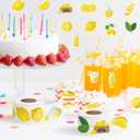 Yellow Lemon Sticker Roll- 1000Pcs Spring Summer Clementine Fruit Waterproof Aesthetic Decals for Scrapbook Crafts Laptop Party Supplies Favors Windows Water Bottle Home Decor Guiatr Birthday