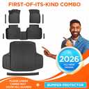 Car Floor Mats for Honda Accord: 2026 2025 2024 2023 (Gas,Hybrid) | Door Sill Guards,All Weather Full Set TPE Floor Liners, Custom Fit Accessories,Easy To Clean,Durable