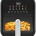 NEWBULIG 7.9QT Air Fryer with Transparent Window, 12-In-1 Large Air Fryers for Family, 400F Wide Temperature for Rapid Heat, Roast Bake Dehydrate Reheat, Dishwasher Safe, Nonstick Basket, 1800W