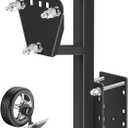Spare Tire Mount for Utility Trailer Accessories, 3-Nut Design Spare Tire Carrier for Withstands 180 Lbs, Fits Most 4, 5 & 6 Lugs Wheels, Hold 4,4.25" 4.5, 4.75,5.0",5.32" and 5.5Bolt Patterns